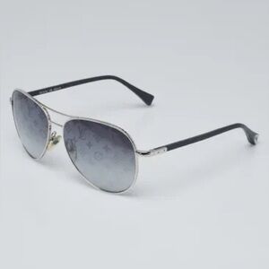 Louis Vuitton Silver LV Gradient Conspiration Pilot Aviator Sunglasses Z0165U